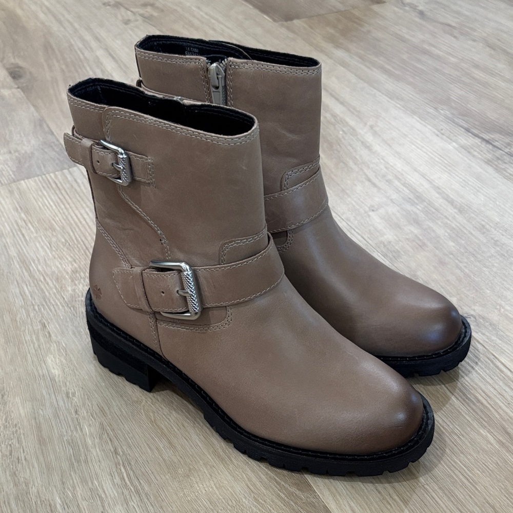 NEW Women’s Lucky Brand LK Taini Leather Motorcycle Bootie - Picture 1 of 7